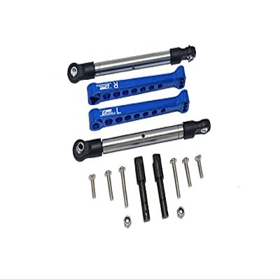 GPM for LOSI 1/10 LASERNUT Tenacity U4 LOS03028 Aluminum Rear SWAY BAR & Stainless Steel LINKAGE-12PC Set (Blue)
