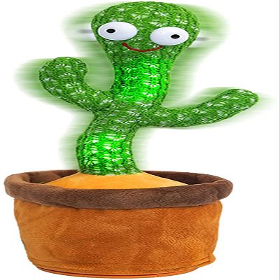 2023 Dancing Cactus Toy Bluetooth [Play Your Songs] Record Repeating What You Say, Rechargeable Singing Talking Cactus Toy Gifts for Baby Boys and Girls