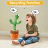 2023 Dancing Cactus Toy Bluetooth [Play Your Songs] Record Repeating What You Say, Rechargeable Singing Talking Cactus Toy Gifts for Baby Boys and Girls view 3