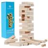 SpeedArmis Mini Tumble Tower, 54PCS Wooden Stacking Game for Teens - Pine Stack Timber Board Games with 4 Dice Set - Classic Xmas Gifts for Teens view 1