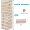 SpeedArmis Mini Tumble Tower, 54PCS Wooden Stacking Game for Teens - Pine Stack Timber Board Games with 4 Dice Set - Classic Xmas Gifts for Teens view 3