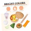 Chinese Breakfast Pretend Play Food Sets for Kids Kitchen 2 Sets Chinese Breakfast Mini Food Play Set Children Pretend Play Toy for Children Family Dollhouse Furniture view 3
