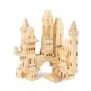 Garlictoys 75 Pieces Wooden Castle Blocks Medieval Knights Princesses Wooden Castle Building Blocks Kit for Kids Boys and Girls view 1