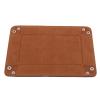 Flybloom Multifunctional Square Dice Tray Foldable Dice Tray Holder Desktop Dice Game Tray(Brown) view 3