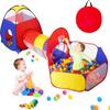 GeerWest 3 in 1 Kids Play Tent for Toddler with Baby Ball Pit and Play Tunnel, Children Indoor Outdoor Playhouse with Climbing Tunnel Toy for Toddlers, Boys and Girls Best Birthday GiftsNo Balls view 1