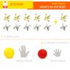 ATOSHP Jacks Game with Ball, Retro Toys, 12 Metal Jax and 2 Different Balls in The Box view 2