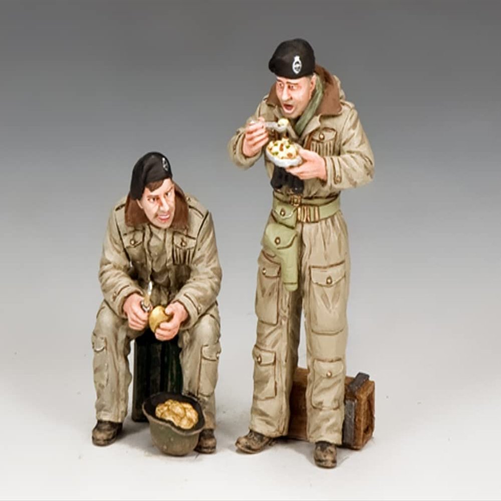 King & Country Toy Soldiers D Day DD301 British Armored Fighting Vehicle Crew #1 1:30 Scale Pewter