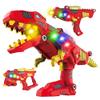 Kidplokio Morphing Dinosaur 3 in 1 Toy Space Blaster with Lights Sounds, Red, Boys Ages 3+ view 1