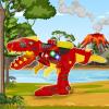 Kidplokio Morphing Dinosaur 3 in 1 Toy Space Blaster with Lights Sounds, Red, Boys Ages 3+ view 2