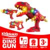 Kidplokio Morphing Dinosaur 3 in 1 Toy Space Blaster with Lights Sounds, Red, Boys Ages 3+ view 3