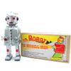 Charmgle Retro Wind-up Tin Toy Handmade Robot Tintoy Electric with Flashing Lights Birthday Gifts Adult Collection Home Cafe Store Decoration Xmas Party Favor Silver view 4