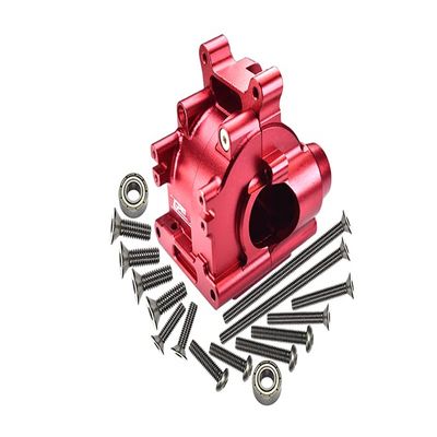 GPM 18Pc Set Upgrades Aluminum Rear Gear Box for 1/10 Lasernut Tenacity Ultra (4-Los03028) RC Cars (red)