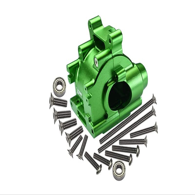 GPM 18Pc Set Upgrades Aluminum Rear Gear Box for 1/10 Lasernut Tenacity Ultra (4-Los03028) RC Cars (Green)