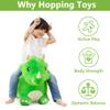 iPlay, iLearn Bouncy Pals Dinosaur Hopper Toy 2 Year Old Boy, Toddler Plush Bounce Animals, Ride on Bouncing Triceratops for Kids, Outdoor Hopping Horse Bouncer, Cool Birthday Gifts 3 4 5 6 Yr Girls view 2