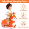 iPlay, iLearn Bouncy Pals Fox Hopping Horse, Plush Inflatable Animal Hopper, Indoor n Outdoor Ride on Jumping Bounce Toys, Birthday Gift for 18 Months 2 3 4 5 Year Old Kids Toddlers Boys Girls view 2