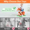 iPlay, iLearn Bouncy Pals Fox Hopping Horse, Plush Inflatable Animal Hopper, Indoor n Outdoor Ride on Jumping Bounce Toys, Birthday Gift for 18 Months 2 3 4 5 Year Old Kids Toddlers Boys Girls view 3