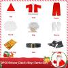 SUNHUKUS Kids Santa Costume,9PCS Santa Claus Costume for Kids, Christmas Boys Santa Costumes Children's Santa Suit Outfit view 2