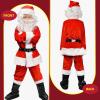 SUNHUKUS Kids Santa Costume,9PCS Santa Claus Costume for Kids, Christmas Boys Santa Costumes Children's Santa Suit Outfit view 4