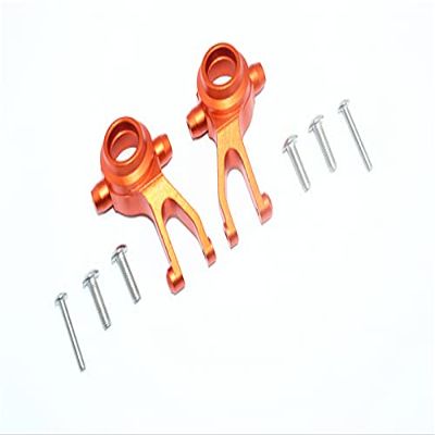 GPM for ARRMA 1/10 Granite 4X4 MEGA Moster Truck Aluminum Front Knuckle ARMS-8PC Set (Orange)