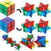 4 Pieces 2 in 1 Infinity Cube Fidget Toy Magic Star Yoshimoto Cube Transforming Geometric Puzzle Toys Cool Mini Shape Transforming Fidgeting Game for Christmas Teens Adults Stress Anxiety Relief view 1