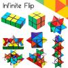 4 Pieces 2 in 1 Infinity Cube Fidget Toy Magic Star Yoshimoto Cube Transforming Geometric Puzzle Toys Cool Mini Shape Transforming Fidgeting Game for Christmas Teens Adults Stress Anxiety Relief view 2
