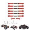 Adjustable Alloy Turnbuckles Aluminum Camber Toe Links Set for 1/10 Slash 4X4 / 2WD RC Truck Upgrade Hop-Up Parts,7 Pieces Camber Link with Rod Ends Sets,Red view 1