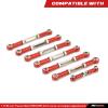 Adjustable Alloy Turnbuckles Aluminum Camber Toe Links Set for 1/10 Slash 4X4 / 2WD RC Truck Upgrade Hop-Up Parts,7 Pieces Camber Link with Rod Ends Sets,Red view 2