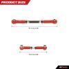Adjustable Alloy Turnbuckles Aluminum Camber Toe Links Set for 1/10 Slash 4X4 / 2WD RC Truck Upgrade Hop-Up Parts,7 Pieces Camber Link with Rod Ends Sets,Red view 3