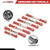 Adjustable Alloy Turnbuckles Aluminum Camber Toe Links Set for 1/10 Slash 4X4 / 2WD RC Truck Upgrade Hop-Up Parts,7 Pieces Camber Link with Rod Ends Sets,Red view 4
