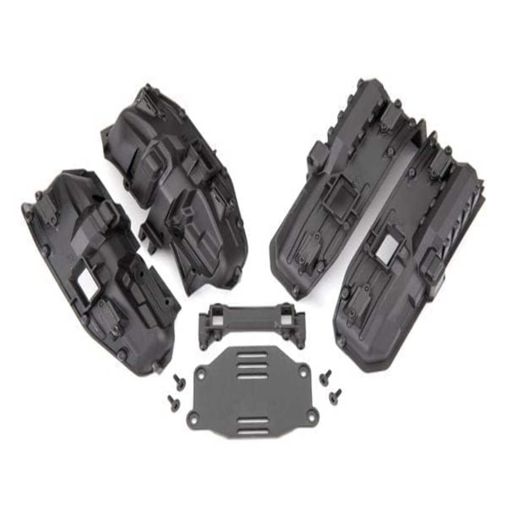 Traxxas 8080X Fenders, Inner (Narrow), Front & Rear (for Clipless Body mounting) (2 Each)/ Rock Light Covers (8)/ Battery Plate/ Body Mount/ 3x8 Flat-Head Screws (4)/ 2.5x6 CS (10)