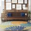 HomeRoots Multicolor 100% Polypropylene 8 Round Orange Floral Outdoor Area Rug view 2