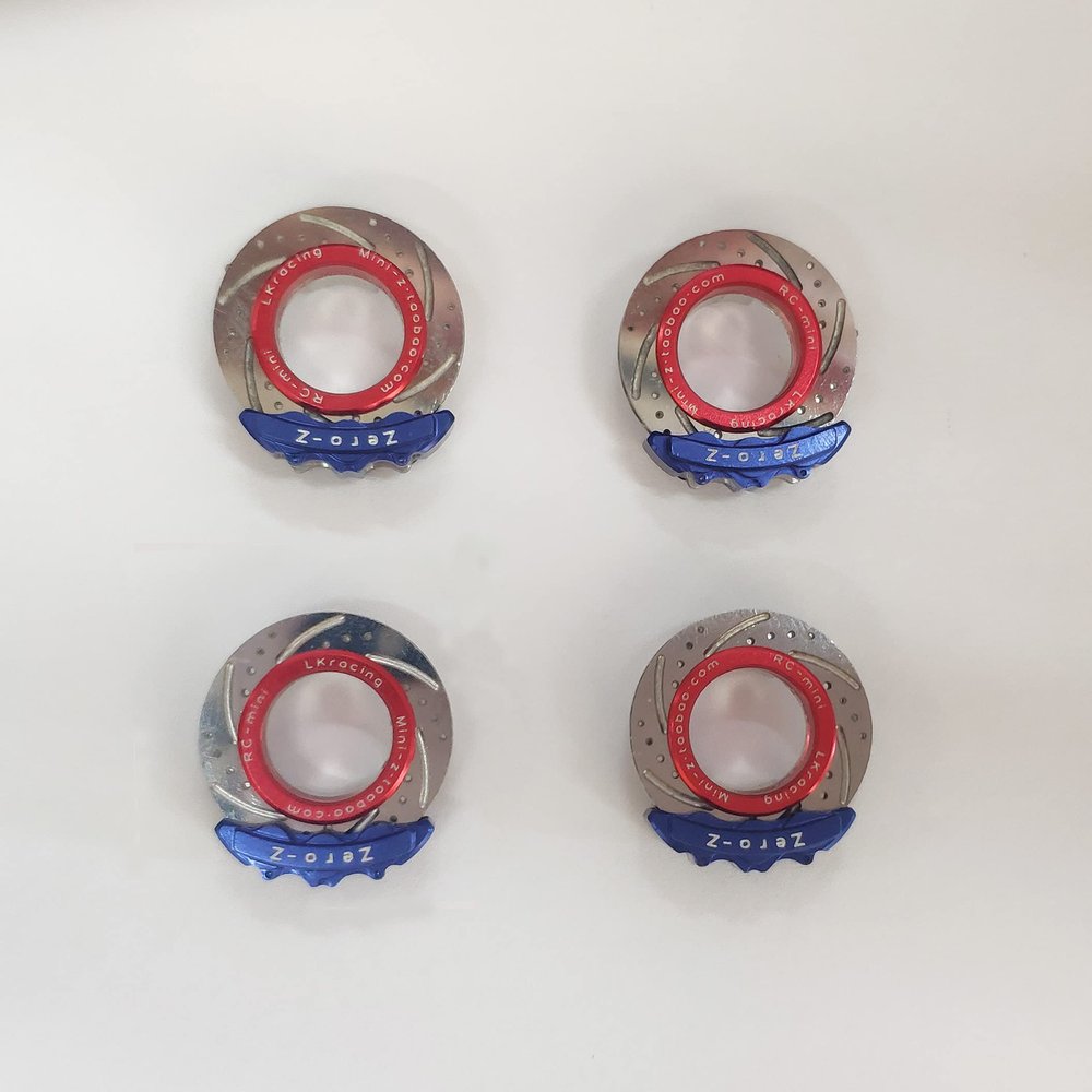 RC Car Upgrade Parts Realisticdecorative BrakeDisc for Mini-Q Mini-Z AWD IW04 Mini-Q Z- (Blue)