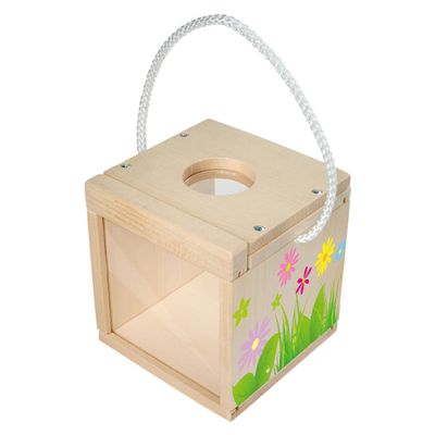 Eichhorn - Outdoor Insect Observation Box for Assembling and Painting, Includes Paint and Brush, 12 x 12 x 12 cm, Made of Basswood, from 6 Years