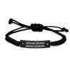 Brilliant Juggling Gifts, Juggling Because Murder is Wrong, Holiday Black Rope Bracelet for Juggling view 1