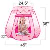ArtCreativity Pop Up Princess Tent, Kids Playhouse Tent with a Carry Bag, Foldable Pink Princess Ball Pit for Girls 1,2 3,4 Year Old Birthday, Indoor & Outdoor Play House for Kids view 3