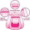 ArtCreativity Pop Up Princess Tent, Kids Playhouse Tent with a Carry Bag, Foldable Pink Princess Ball Pit for Girls 1,2 3,4 Year Old Birthday, Indoor & Outdoor Play House for Kids view 4