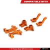 Aluminum Steering Blocks Caster Blocks C-Hubs Left & Right Stub Axle Carriers with Ball Bearings for 1/10 Slash 4x4,RCAWD C-hub & Steering Hub & Rear Hub?Replace 6837 6832 1952,Orange view 2