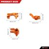 Aluminum Steering Blocks Caster Blocks C-Hubs Left & Right Stub Axle Carriers with Ball Bearings for 1/10 Slash 4x4,RCAWD C-hub & Steering Hub & Rear Hub?Replace 6837 6832 1952,Orange view 3