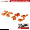 Aluminum Steering Blocks Caster Blocks C-Hubs Left & Right Stub Axle Carriers with Ball Bearings for 1/10 Slash 4x4,RCAWD C-hub & Steering Hub & Rear Hub?Replace 6837 6832 1952,Orange view 4
