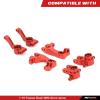 Aluminum Steering Blocks Caster Blocks C-Hubs Left & Right Stub Axle Carriers with Ball Bearings for 1/10 Slash 4x4,RCAWD C-hub & Steering Hub & Rear Hub?Replace 6837 6832 1952,Red view 2