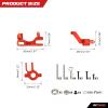 Aluminum Steering Blocks Caster Blocks C-Hubs Left & Right Stub Axle Carriers with Ball Bearings for 1/10 Slash 4x4,RCAWD C-hub & Steering Hub & Rear Hub?Replace 6837 6832 1952,Red view 3