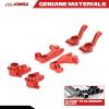 Aluminum Steering Blocks Caster Blocks C-Hubs Left & Right Stub Axle Carriers with Ball Bearings for 1/10 Slash 4x4,RCAWD C-hub & Steering Hub & Rear Hub?Replace 6837 6832 1952,Red view 4
