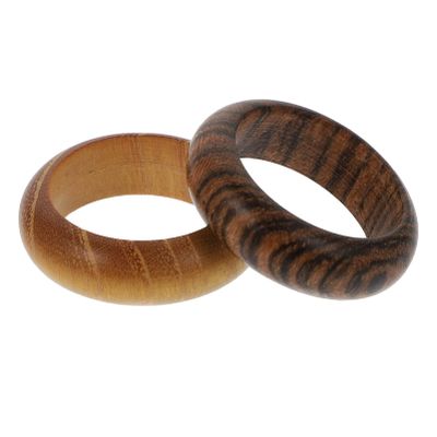 EXCEART 2pcs Wooden Knuckle Chic Minimalist Finger Decoration Unique Personality Craft for Women for Parties and Everyday Wear