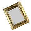 EXCEART 2pcs Mini House Mirror Wall Mirror Miniature Ornaments Mini Photo Frame Mini Frames Dollhouse Scene Props Mini House Furniture Compact Gilt- Edged Mini Mirrors Doll House Model view 3