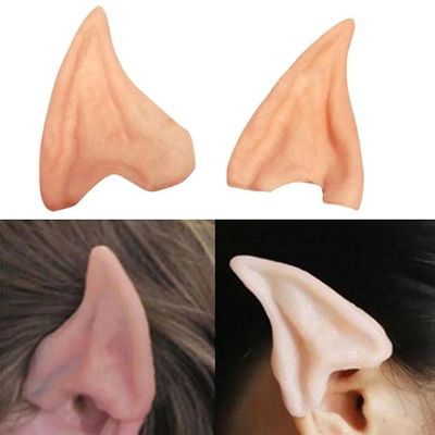 Bticx Fairy Pixie Elf Ears for Halloween Christmas Cosplay, Personality Cos Supplies Dress Up Props, Halloween Elf Half Ear Props, Fake Vinyl False Goblin Ears