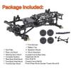 RZXYLRC Aluminum Complete Frame Chassis Assembled kit for 1/24 SCX24 AXI00001 C10 RC Crawler Car Upgrades (Black) view 2
