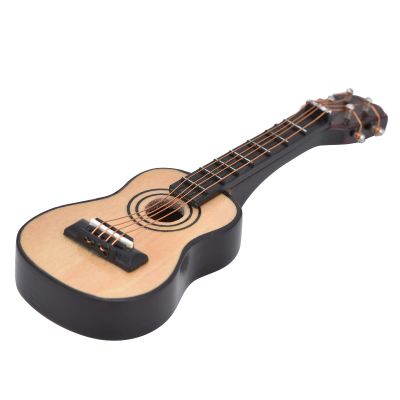 Zerodis 1/12 Scale Dollhouse Miniature Guitar Mini Musical Instrument Wooden Model Replica Festival Decoration Dollhouse Accessories(Classical Guitar)