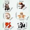 6 Pcs Mini Woodland Stuffed Animal Bulk 4 Inch Small Cute Forest Safari Plush Toys Gifts Panda Raccoon Sloth Big Tail Squirrel Fox Hedgehog for Kids Baby Shower Birthday Party Favors Classroom Prizes view 2
