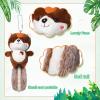 6 Pcs Mini Woodland Stuffed Animal Bulk 4 Inch Small Cute Forest Safari Plush Toys Gifts Panda Raccoon Sloth Big Tail Squirrel Fox Hedgehog for Kids Baby Shower Birthday Party Favors Classroom Prizes view 3