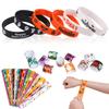 CCINEE Slap Bracelets Rubber Wristbands Assorted Bands for Kids Halloween Party Gift Bag Filler Supplies view 1